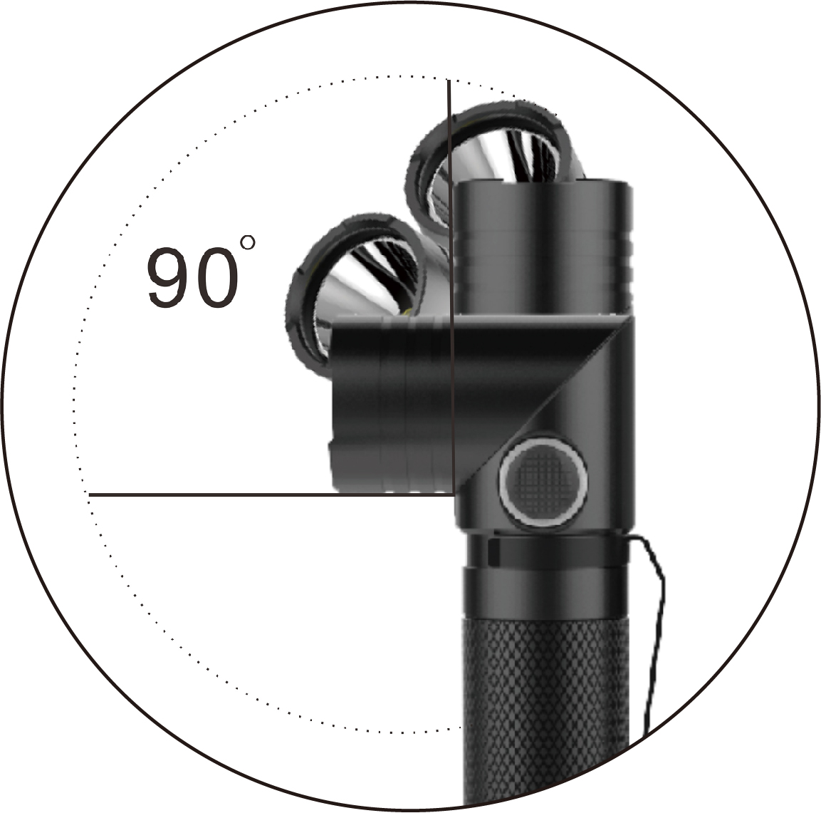 L81R 1*18650 USB Flashlight