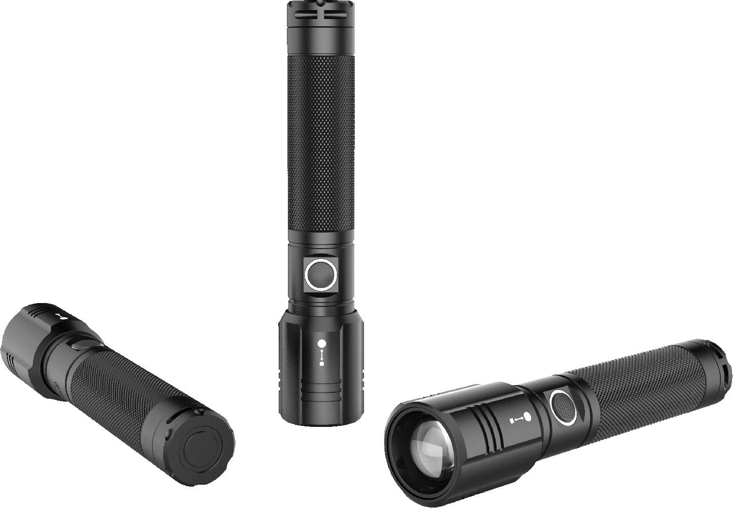 E81F 1*18650 USB Focus Flashlight