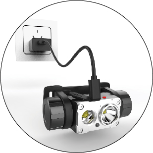 OH81R 1-18650 USB Rechargeable Headlamp