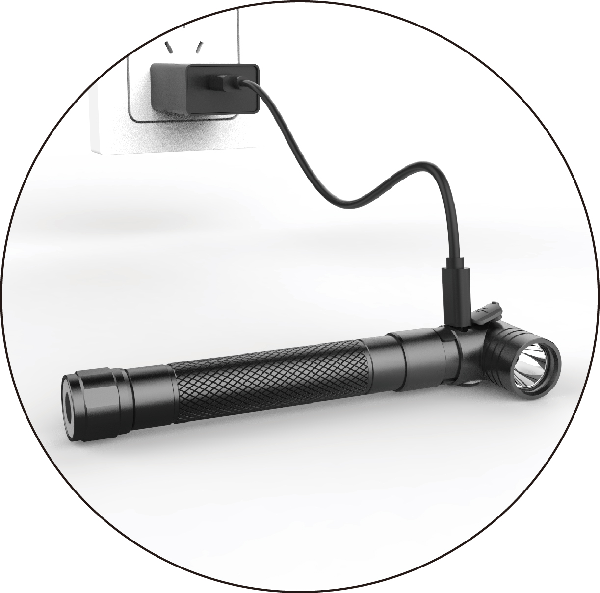 L72R 1*10840 USB Flashlight