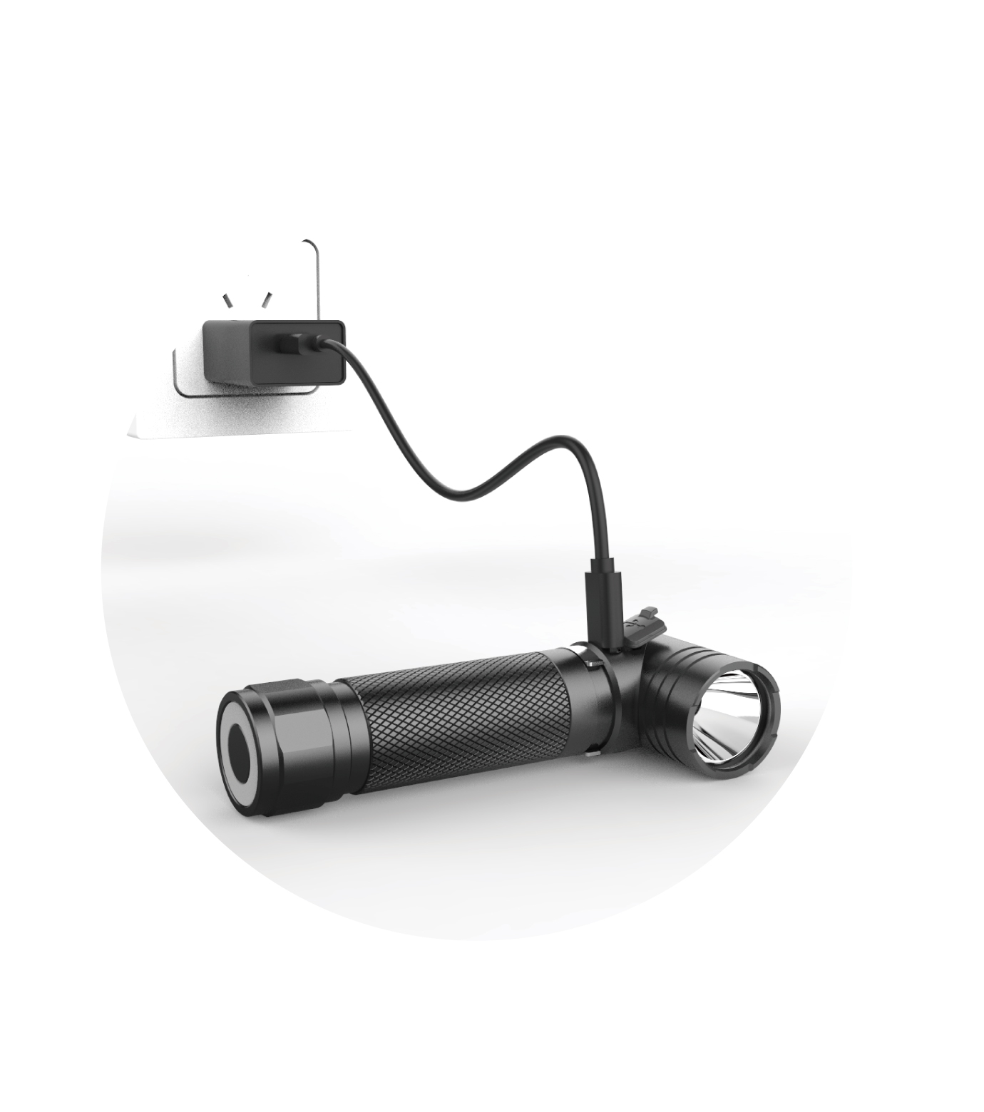 L51R 1*14500 USB Flashlight